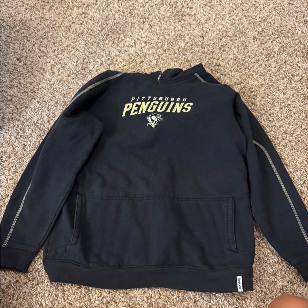 Reebok Black and Cream Hoodie